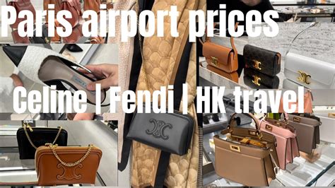 Paris airport shopping w/ prices: Celine Triomphe 